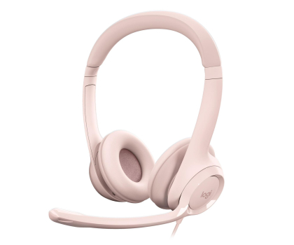 Słuchawki biurowe, callcenter Logitech H390 różowy
